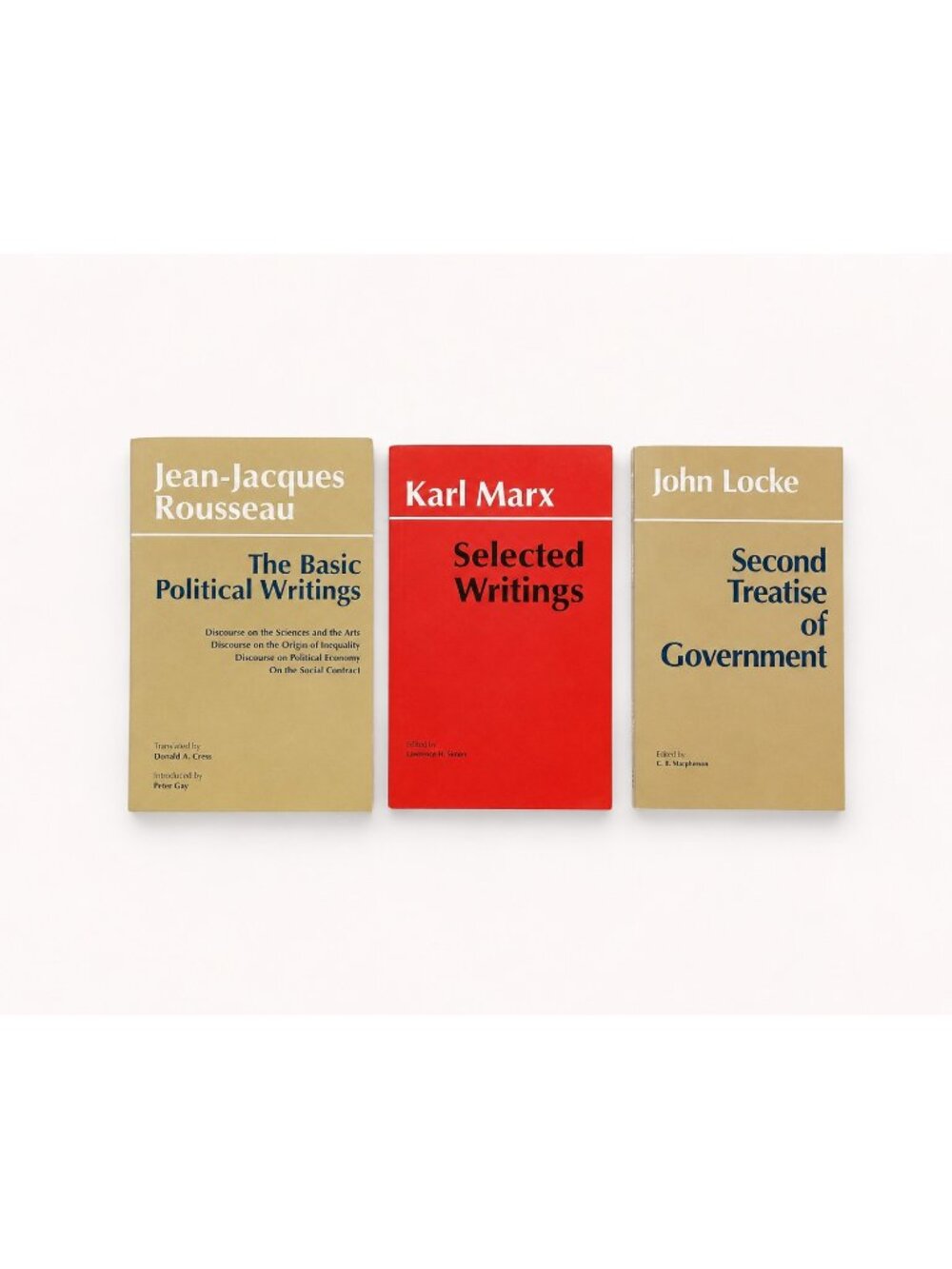 Hackett Classics of Political Thought 3-Book Set Rousseau Marx Locke Philosophy